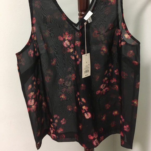 a new day Tops - Sheer sleeveless top, XL